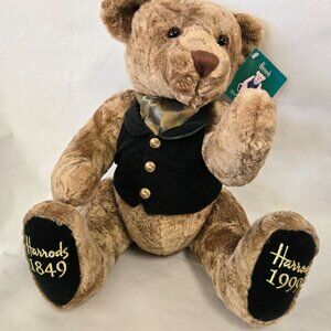 Vintage Harrod's London 150 Year Anniversary Rodney Teddy Bear Collectible